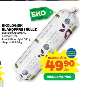 Stora Coop Ekologisk blandfärs i rulle erbjuda