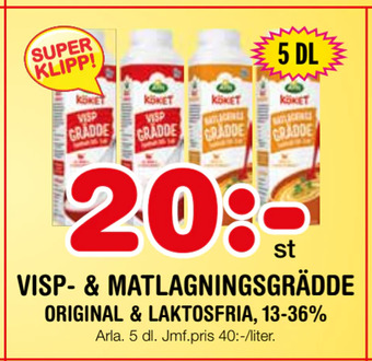 Nya Pulsen Visp- & matlagningsgrädde erbjuda