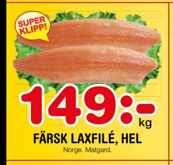 Nya Pulsen Färsk laxfilé, hel erbjuda
