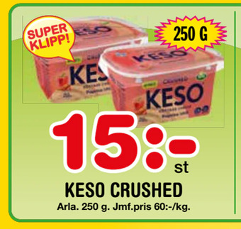 Nya Pulsen Keso crushed erbjuda