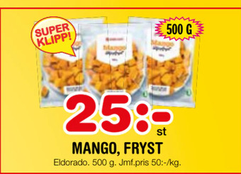 Nya Pulsen Mango, fryst erbjuda
