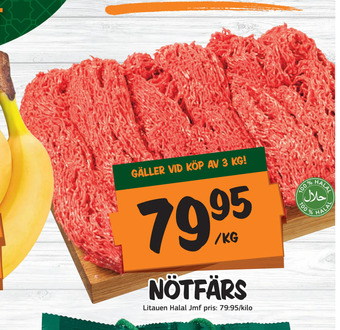 Bazaar Food market Nötfärs erbjuda
