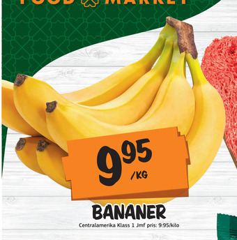 Bazaar Food market Bananer erbjuda