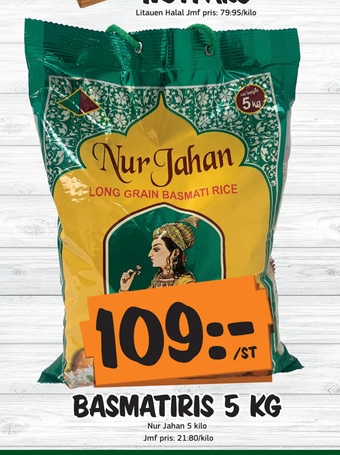 Bazaar Food market Basmatiris 5 kg erbjuda