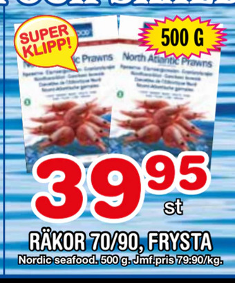 Nya Pulsen Räkor 70/90, frysta erbjuda