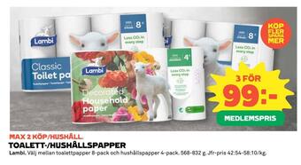 Coop Toalett-/hushållspapper erbjuda