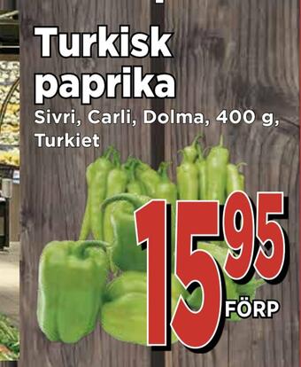Supergrossen Turkisk paprika erbjuda