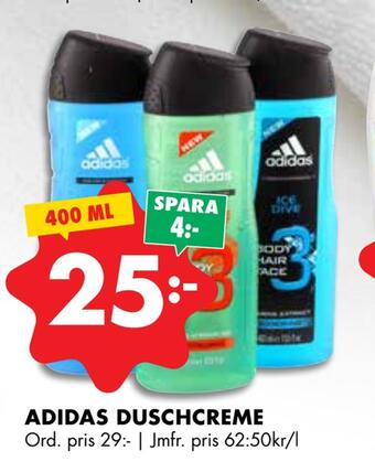 ÖoB Adidas duschcreme erbjuda