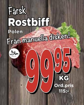 Supergrossen Rostbiff erbjuda