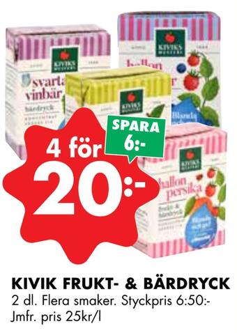 ÖoB Kivik frukt- & bärdryck erbjuda
