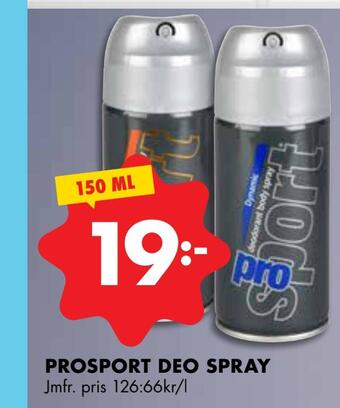 ÖoB Prosport deo spray erbjuda