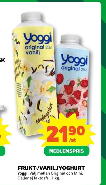 Coop Frukt-/vaniljyoghurt erbjuda