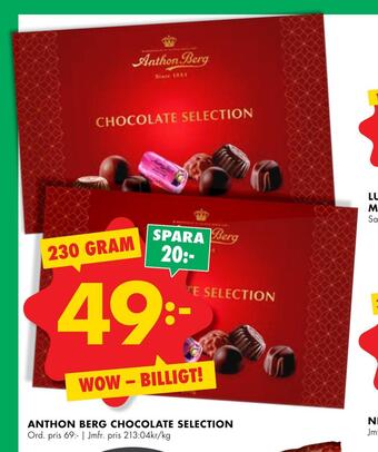 ÖoB Anthon berg chocolate selection erbjuda