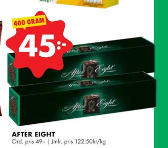 ÖoB After eight erbjuda
