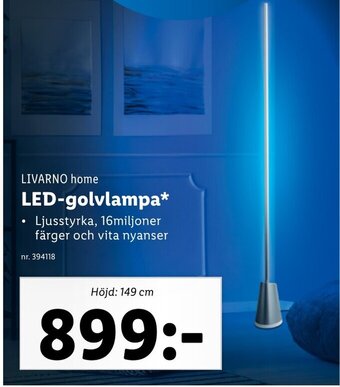 Lidl LIVARNO home LED-golvlampa erbjuda