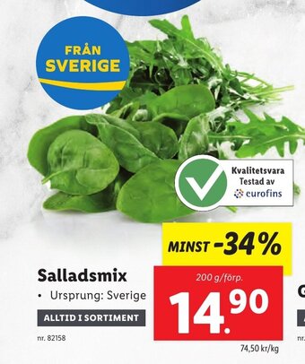 Lidl Salladsmix erbjuda