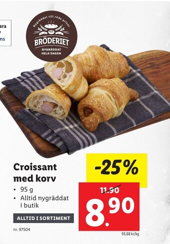 Lidl Croissant med korv erbjuda