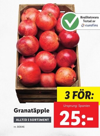 Lidl Granatäpple erbjuda