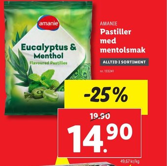AMANIE Pastiller med mentolsmak