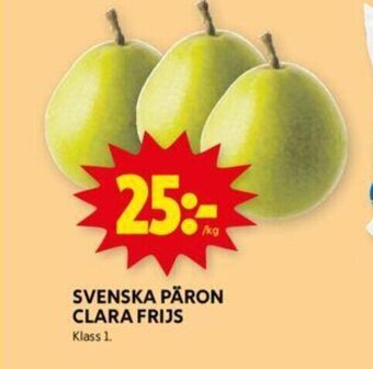 ICA Kvantum SVENSKA PÄRON CLARA FRIJS erbjuda