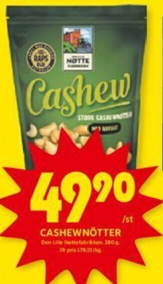 ICA Kvantum CASHEWNOTTER erbjuda