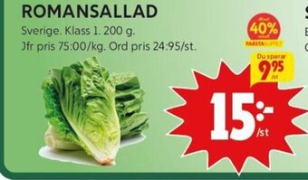 ICA Kvantum ROMANSALLAD erbjuda