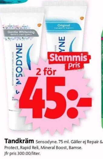 ICA Supermarket Tandkräm Sensodyne. 75 ml. erbjuda