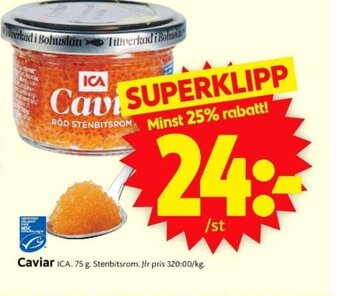 ICA Supermarket Caviar ICA. 75 g. erbjuda