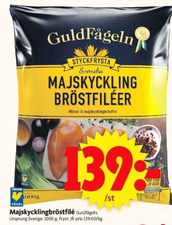 ICA Supermarket Majskycklingbröstfilé Guldfågeln erbjuda