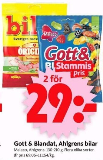 ICA Supermarket Gott & Blandat, Ahlgrens bilar erbjuda
