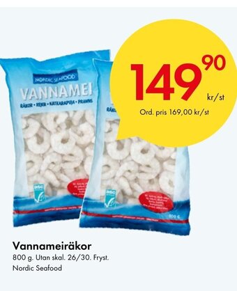 Snabbgross Vannameiräkor 800 g. erbjuda