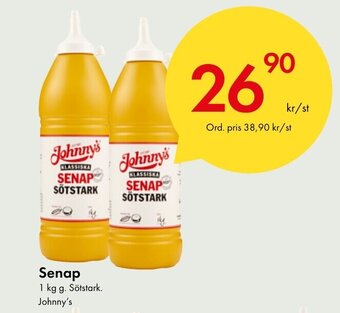 Snabbgross Senap 1 kg g. Sötstark. Johnny'SENAP erbjuda