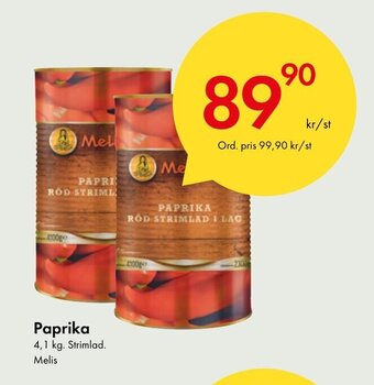 Snabbgross Paprika 4,1 kg. Strimlad. Melis erbjuda