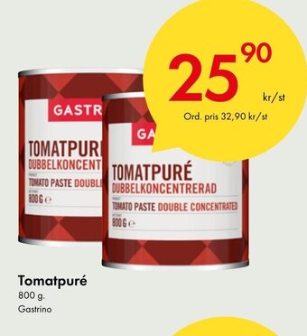 Snabbgross Tomatpuré 800 g. Gastrino erbjuda
