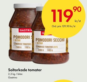 Snabbgross Soltorkade tomater 2,3 kg. I bitar. Gastrino erbjuda