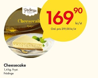 Snabbgross Cheesecake 1,4 kg. erbjuda
