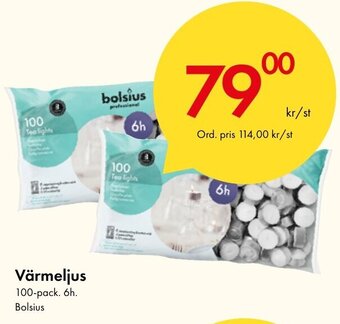 Snabbgross Värmeljus 100-pack. 6h. erbjuda