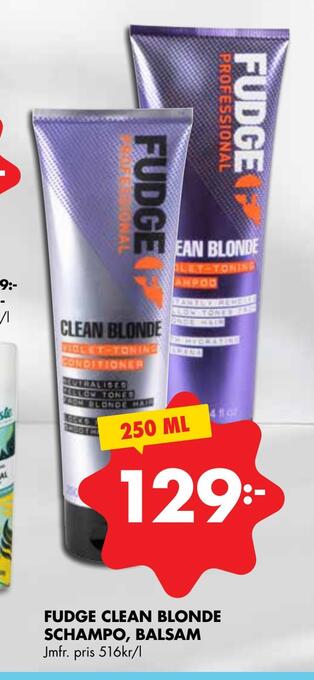 ÖoB Fudge clean blonde schampo, balsam erbjuda