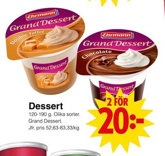 Matöppet Dessert erbjuda