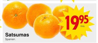 Matöppet Satsumas erbjuda