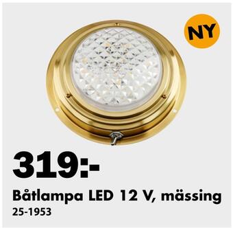 Biltema Båtlampa led 12 v, mässing erbjuda