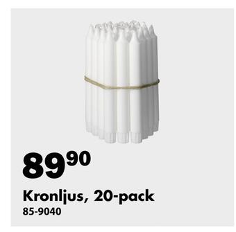 Biltema Kronljus, 20-pack erbjuda