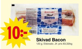 Matöppet Skivad bacon erbjuda