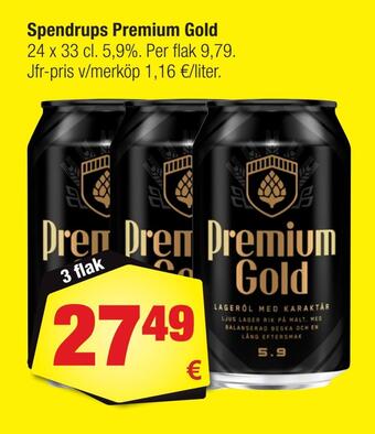 Calle Spendrups premium gold erbjuda