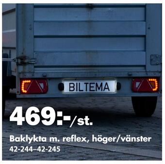 Baklykta m. reflex, höger/vänster