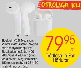 EKO Trådlösa in-ear- hörlurar erbjuda