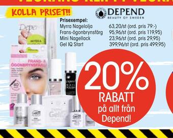 EKO 20% rabatt på allt från depend erbjuda