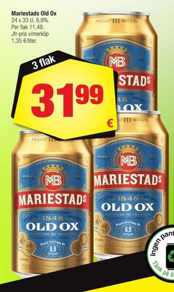 Calle Mariestads old ox erbjuda