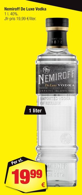 Calle Nemiroff de luxe vodka erbjuda