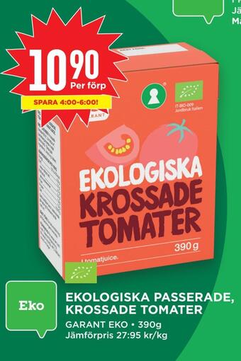 Willys Ekologiska passerade, krossade tomater erbjuda